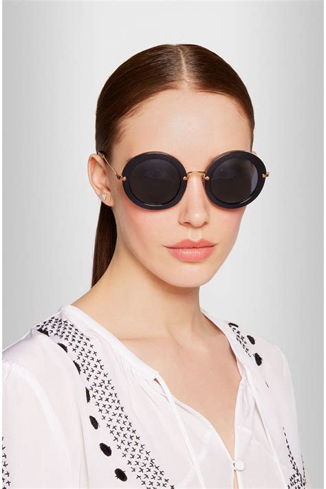 miu miu sunglasses round pearl|Miu Miu Round Sunglasses for Women .